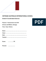 Vietnam Australia International School: Grade 9 Coordinated Science