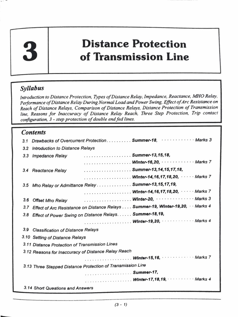 Distance Protection of Transmission Line PDF Electrical Impedance