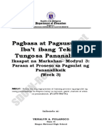 Pagbasa at Pagsusuri Filipino 11 Q4 MELC3 Modyul 3 Venalyn Polangco EDITED Editha Mabanag