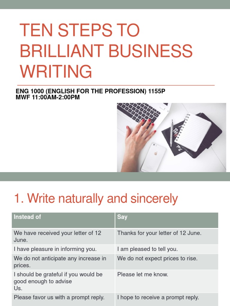 Ten Essential Tips for Effective Business Writing PDF Linguistics