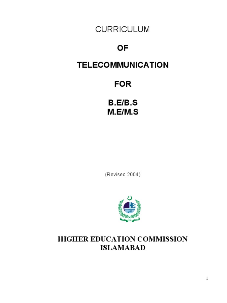Telecommunication Curriculum for B.E/B.S | PDF | Antenna (Radio ...