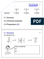 Amines: 2.1 Structure 2.2 Chemical Properties 2.3 Preparations