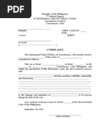 Sample of Template For A Complaint Filed Before The MCTC