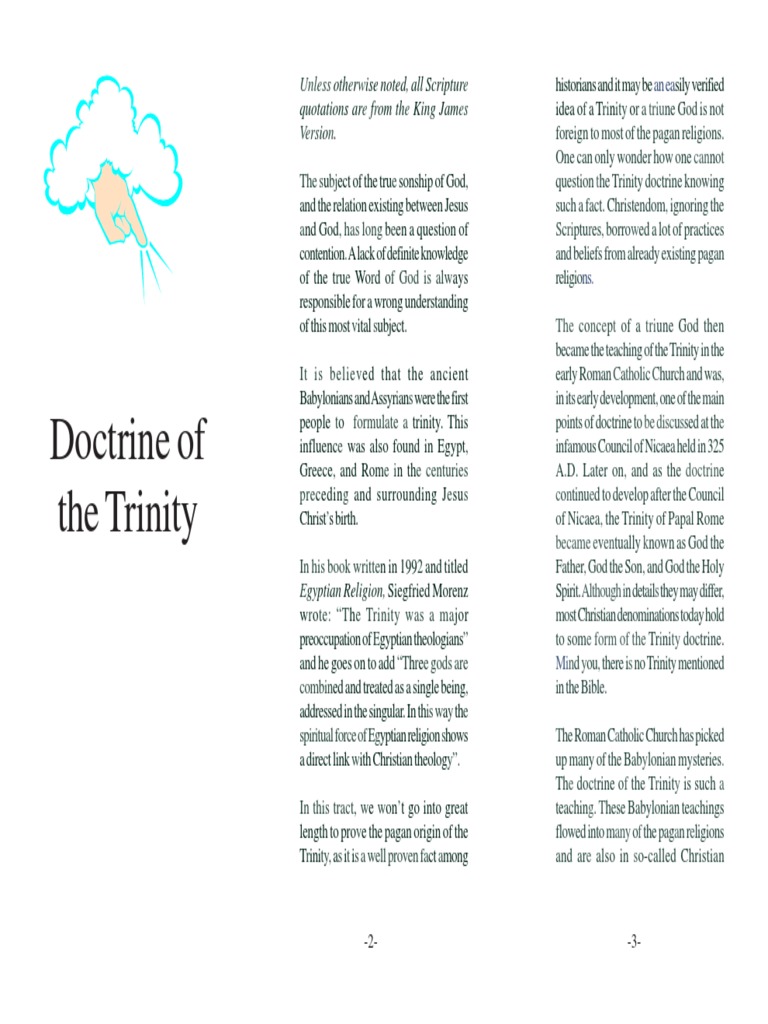 Doctrine of The Trinity: Unless e W, e e R e Es Vers N | PDF | Trinity ...