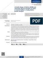 Effect of Ankle Range of Motion ROM and Lower-Extr