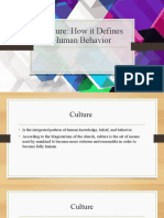 Culture: How It Defines Human Behavior