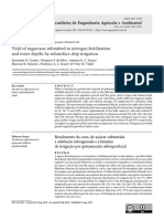 Yield of Sugarcane Submitted To Nitrogen Fertilization and Water Depths by Subsurface Drip Irrigation