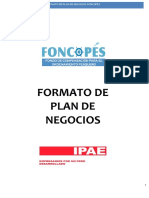 Formato de Plan de Negocios Foncopes