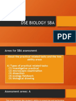 DSE BIOLOGY SBA - Introduction