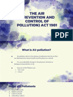 The Air (Prevention and Control of Pollution) Act 1981