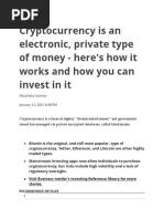 Cryptocurrency Is An Electronic