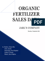 Organic Fertilizer Sales Data: Jarl'S Company