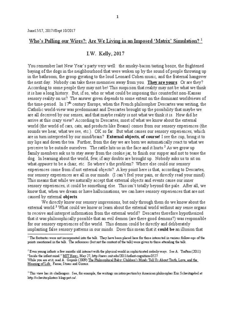Are We Living in A Simulation | PDF | Reality | Consciousness