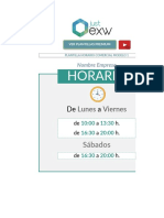 Plantilla Excel Modelo de Horario Comercial