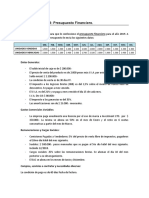 Ejercicio #9 - Presupuesto Financiero