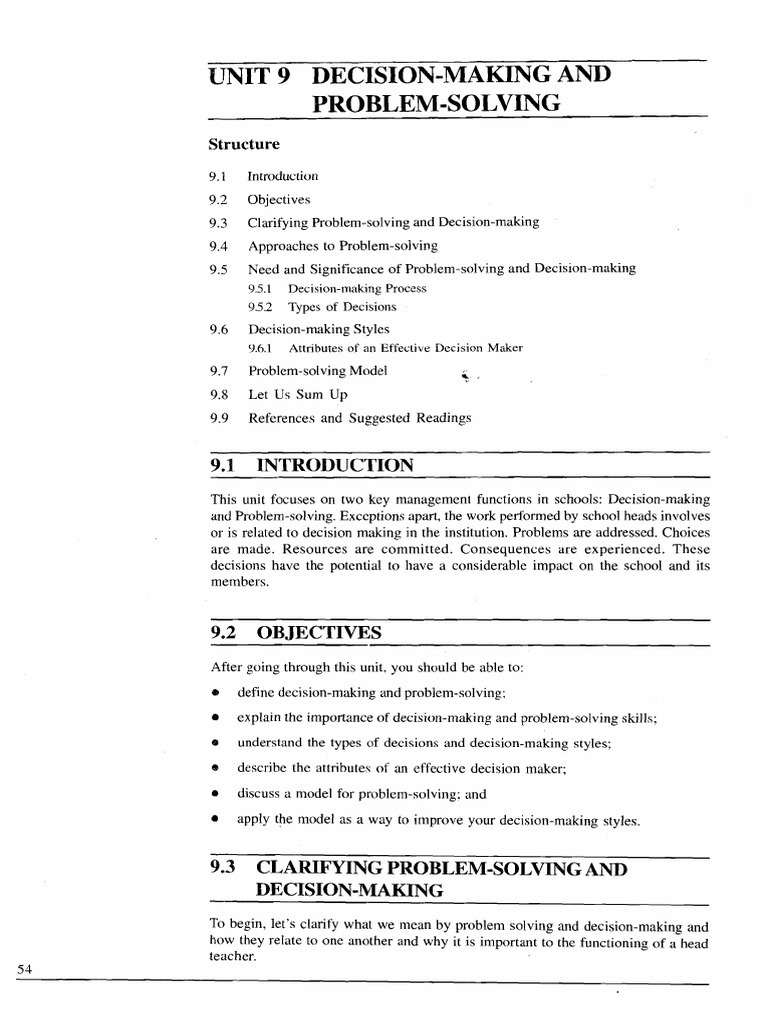 Decision-Making in School Management | PDF | Decision Making | Risk