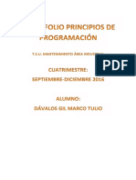 Portafolio Principios de Programación- Marco Tulio Davalos