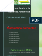 Cálculos matemáticos en motores automotrices