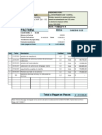 Factura Por Servicios - Plancha Cortese