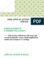 Job Application Email: Employment Communication