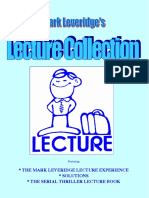 The Mark Leveridge Lecture Experience Solutions The Serial Thriller Lecture Book