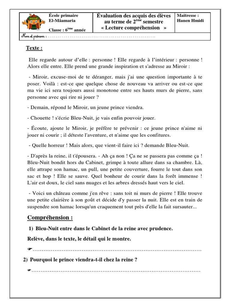 Compréhension De Texte 6ème Avec Corrigé des fruits Payer Colibri compréhension de texte 6ème à imprimer pdf