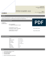 SYED ZAHID ALI CV