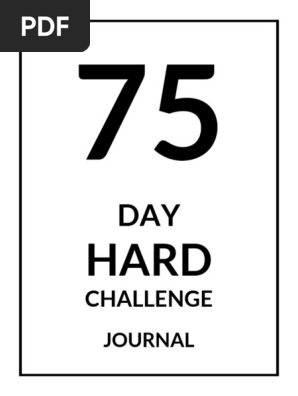 75 Day Hard Challenge Printable Checklist PDF