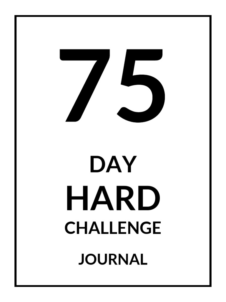 75 Day Hard Challenge Printable Checklist PDF | PDF | Cognition