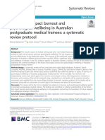 Factors That Impact Burnout and Psychological Wellbeing in Australian Postgraduate Medical Trainees: A Systematic Review Protocol