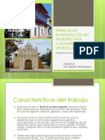 Trabajo de Investigacion en Arquitectura Colonial Venezolana
