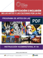 450688567 Instruccion Viceministerial n 4 Sobre El Programa de Artes en Las Escuelas PDF