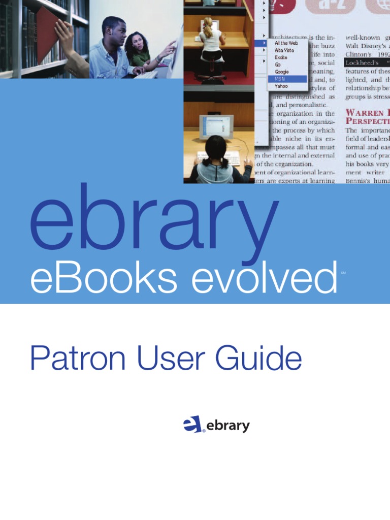 Ebrary: Ebooks Evolved | PDF | Web Search Engine | Hyperlink