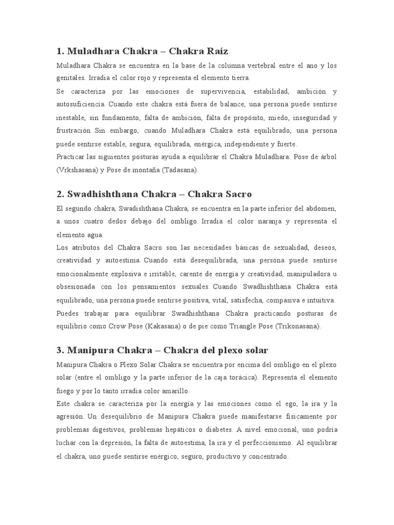 7 CHAKRAS y Sus Energias | PDF | Las emociones | Conceptos psicologicos