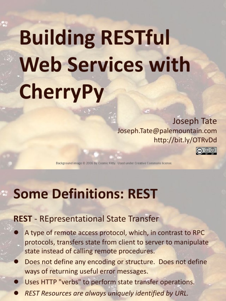 RESTful Web Applications With CherryPy | PDF | Representational State ...