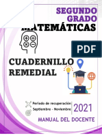 2° MATEMATICAS- CUADERNILLO  REMEDIAL - DOCENTE