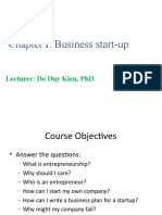 Chapter I: Business Start-Up: Lecturer: Do Duy Kien, PHD
