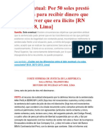 Dolo Eventual, Por 50 Soles Prestó Su Cuenta Para Recibir Dinero Que Podía Prever Que Era Ilícito [RN 1475-2018, Lima]