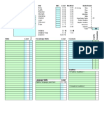 Stat PNT Level Modified Build Points