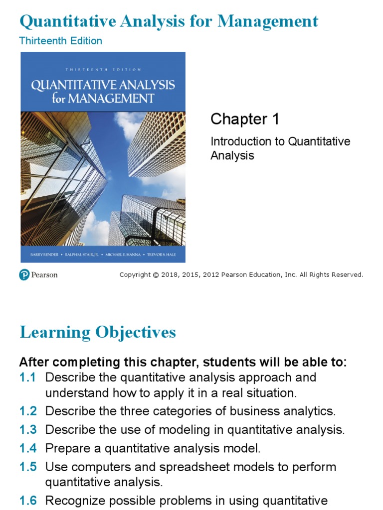Chapter 1 - Introduction To Quantitative Analysis | PDF | Analytics ...