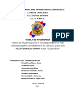 Factores que influyen al consumo de fármacos para obtener un mejor rendimiento académico en estudiantes de 1er y 3er curs