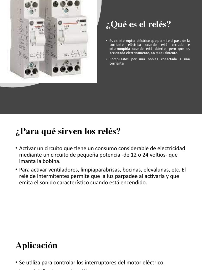 Qué Es El Relés | PDF | Relé | Ingenieria Eléctrica