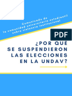 ¿POR QUÉ SE SUSPENDIEROn LAS ELECCIONES EN LA UNDAV_