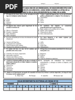 Evaluacion de Historia Los Incas
