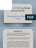 Artikulo 21-25 NG Karapatang Pantao