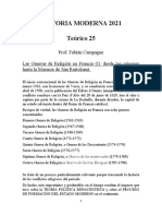 Teórico 25 Moderna (2021) - Las Guerras de Religión