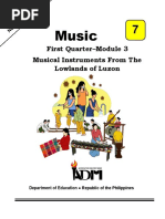 Music: First Quarter-Module 3 Musical Instruments From The Lowlands of Luzon