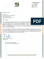 Letter From UCPS Superintendent To Union County Public Health Director