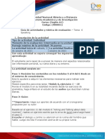 Guía de actividad habla inglés A1