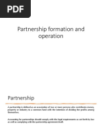 Partnership Formation and Operation